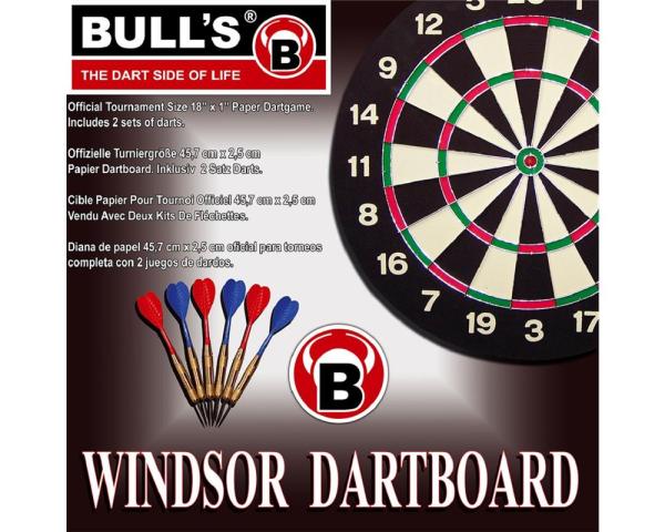 BULL'S Windsor Paper Dartboard
